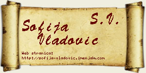 Sofija Vladović vizit kartica